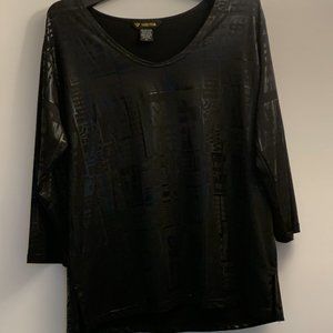 Valentina Black Text Shirt